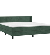 Boxspringbett mit Matratze Dunkelgrün 180x200 cm Samt