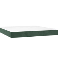 Boxspringbett mit Matratze Dunkelgrün 180x200 cm Samt