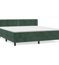 Boxspringbett mit Matratze Dunkelgrün 180x200 cm Samt