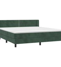 Boxspringbett mit Matratze Dunkelgrün 180x200 cm Samt