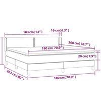 Boxspringbett mit Matratze Dunkelgrün 180x200 cm Samt