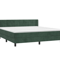 Boxspringbett mit Matratze Dunkelgrün 180x200 cm Samt