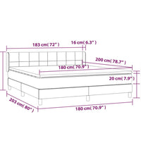 Boxspringbett mit Matratze Dunkelgrün 180x200 cm Samt