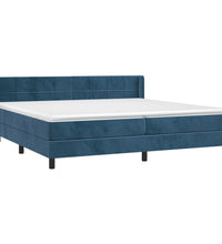 Boxspringbett mit Matratze Dunkelblau 200x200 cm Samt