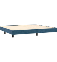 Boxspringbett mit Matratze Dunkelblau 200x200 cm Samt