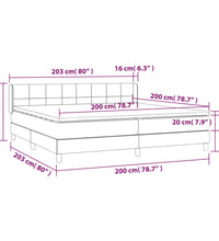 Boxspringbett mit Matratze Dunkelblau 200x200 cm Samt