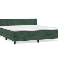 Boxspringbett mit Matratze Dunkelgrün 180x200 cm Samt