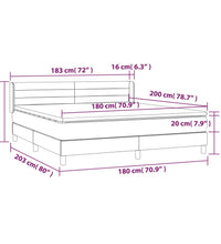 Boxspringbett mit Matratze Dunkelgrün 180x200 cm Samt
