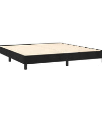 Boxspringbett mit Matratze Schwarz 160x200 cm Samt