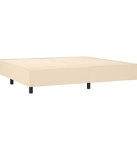 Boxspringbett mit Matratze Creme 200x200 cm Stoff