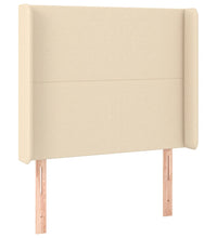 Boxspringbett mit Matratze Creme 90x200 cm Stoff