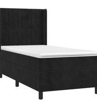 Boxspringbett mit Matratze Schwarz 80x200 cm Samt