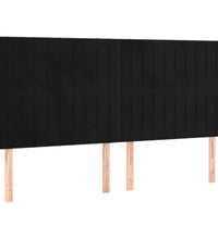 Boxspringbett mit Matratze Schwarz 160x200 cm Samt