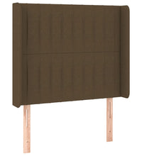 Boxspringbett mit Matratze & LED Dunkelbraun 80x200 cm Stoff