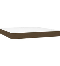 Boxspringbett mit Matratze & LED Dunkelbraun 180x200 cm Stoff