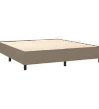 Boxspringbett mit Matratze & LED Taupe 160x200 cm Stoff