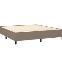 Boxspringbett mit Matratze & LED Taupe 180x200 cm Stoff