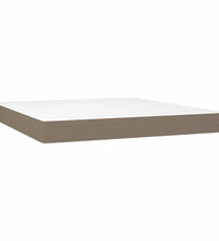 Boxspringbett mit Matratze & LED Taupe 180x200 cm Stoff
