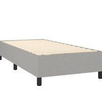 Boxspringbett mit Matratze & LED Hellgrau 90x190 cm Stoff