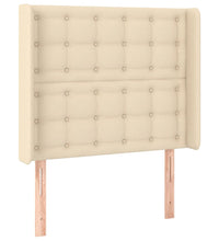 Boxspringbett mit Matratze & LED Creme 90x190 cm Stoff