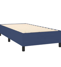 Boxspringbett mit Matratze & LED Blau 90x200 cm Stoff