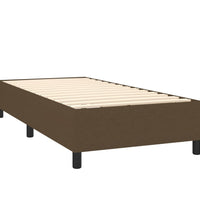 Boxspringbett mit Matratze & LED Dunkelbraun 100x200 cm Stoff