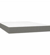 Boxspringbett mit Matratze & LED Dunkelgrau 140x190 cm Stoff