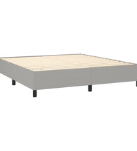 Boxspringbett mit Matratze & LED Hellgrau 180x200 cm Stoff