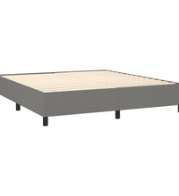 Boxspringbett mit Matratze & LED Dunkelgrau 180x200 cm Stoff