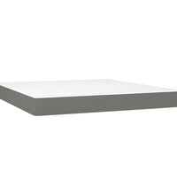 Boxspringbett mit Matratze & LED Dunkelgrau 180x200 cm Stoff
