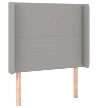 Boxspringbett mit Matratze & LED Hellgrau 90x190 cm Stoff