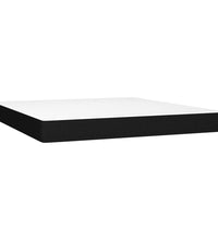 Boxspringbett mit Matratze & LED Schwarz 160x200 cm Stoff