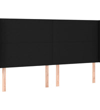 Boxspringbett mit Matratze & LED Schwarz 160x200 cm Stoff