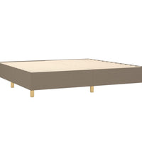 Boxspringbett mit Matratze & LED Taupe 200x200 cm Stoff