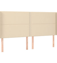 Boxspringbett mit Matratze & LED Creme 180x200 cm Stoff