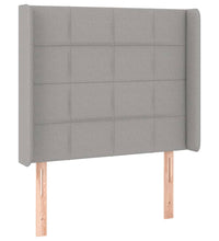 Boxspringbett mit Matratze & LED Hellgrau 80x200 cm Stoff