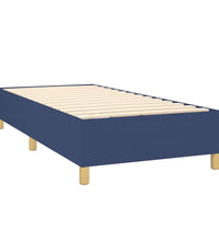 Boxspringbett mit Matratze & LED Blau 90x190 cm Stoff