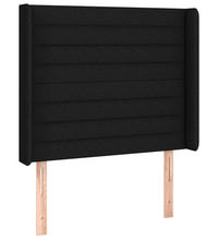 Boxspringbett mit Matratze & LED Schwarz 80x200 cm Stoff