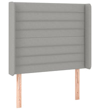 Boxspringbett mit Matratze & LED Hellgrau 90x200 cm Stoff