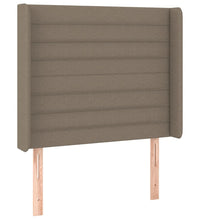 Boxspringbett mit Matratze & LED Taupe 90x200 cm Stoff