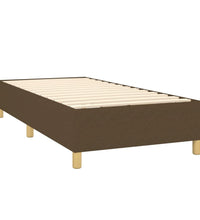 Boxspringbett mit Matratze & LED Dunkelbraun 100x200 cm Stoff