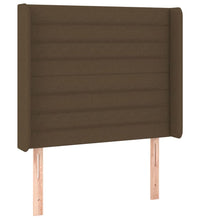 Boxspringbett mit Matratze & LED Dunkelbraun 100x200 cm Stoff