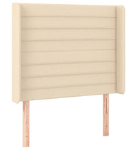 Boxspringbett mit Matratze & LED Creme 100x200 cm Stoff