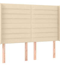 Boxspringbett mit Matratze & LED Creme 140x190 cm Stoff