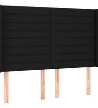Boxspringbett mit Matratze & LED Schwarz 140x200 cm Stoff