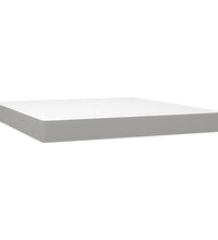 Boxspringbett mit Matratze & LED Hellgrau 180x200 cm Stoff