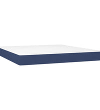 Boxspringbett mit Matratze & LED Blau 180x200 cm Stoff