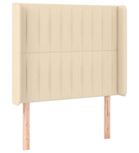 Boxspringbett mit Matratze & LED Creme 80x200 cm Stoff