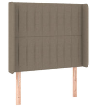 Boxspringbett mit Matratze & LED Taupe 90x190 cm Stoff
