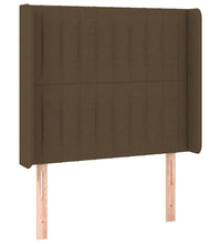 Boxspringbett mit Matratze & LED Dunkelbraun 90x200 cm Stoff